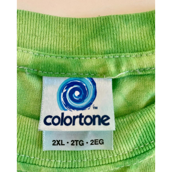 Men's Funny Graphic T-Shirt Respect The Mullet 2XL Green Tie-Dye - Picture 4 of 4